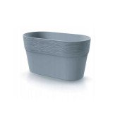 Ghiveci decorativ de flori, oval, gri, 27.7x14.7x14.8 cm, Furu GartenVIP DiyLine