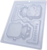 Forma pentru ciocolata BWB 10200, silicon/plastic, transparent, 18,5 x 24 cm