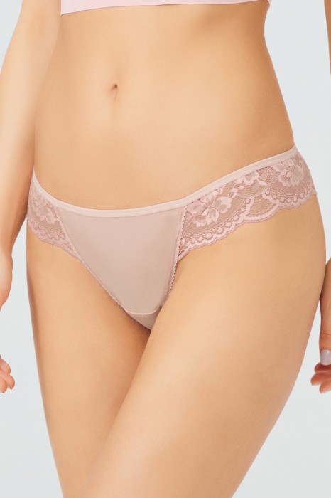 GS1156-152 Chilot tanga elastic cu dantela florala