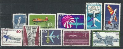 GERMANIA - AVIOANE, timbre stampilate DIFERITE, SD197 foto