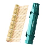 Cumpara ieftin Set complet Sushi Rolls 2, EMESZON&reg; Aparat manual de rulat Sushi cu rola bambus pentru pasionatii de bucataria Asiatica, verde