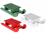 Set 3 saniute decorative Craciun lemn multicolor cm 21,5 x 8 x 4,5 H