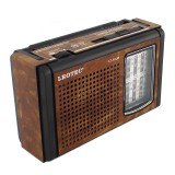 Radio portabil fm-am, stil retro, 7 benzi radio, alimentare priza sau baterii, Leotec