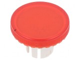 Lentilă roșie transparentă 22mm pentru buton din plastic