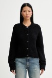 Samsoe Samsoe cardigan din lana Sameryem culoarea negru, F24400084
