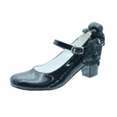 Pantofi cu toc fetite MiniWomen PCSM-M15, Negru foto