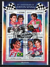 SIERRA LEONE 2020 - Sport Formula 1, Ayrton Senna / colita noua foto