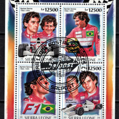 SIERRA LEONE 2020 - Piloti celebri, Ayrton Senna, aniv. 60 ani /colita noua