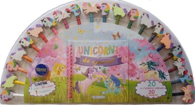 Unicorni de colorat (20 creioane) foto