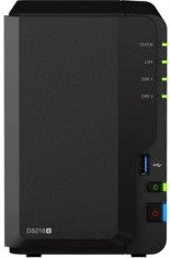 NAS Synology DS218+, 2 BAy-uri, Gigabit, Procesor Intel? Celeron? J3355 Dual Core, 2.0 GHz - 2.5 GHz, 2 GB DDR3L (Negru) foto