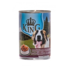 Hrana umeda caini, King Dog, conserva 415 g, toate taliile, adult, carne de vita
