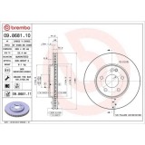 Set disc frana Mercedes Clasa A (W169) 04.04-06.12, B-Class Sports Tourer (W245) 03.05-11.11, Fata, 288X25mm, ventilat, BREMBO