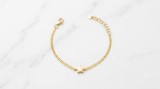 Cumpara ieftin Bratara Argint 925 Placata cu Aur Golden Starlet , Design cu Lant Dublu