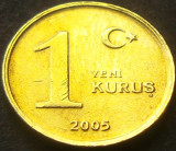 Cumpara ieftin Moneda 1 YENI KURUS - TURCIA, anul 2005 *cod 2417 A, Europa