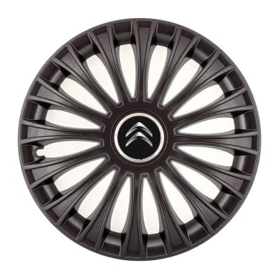 Set 4 Capace Roti, potrivite jantelor de R14, pentru Citroen, model dino Negru foto
