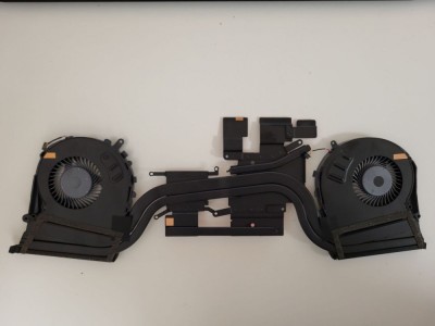 Set coolere cu sistem de racire Laptop Gaming, HP, Pavilion 17-CD, TPN-C142, M10050-001, M11854-001, AT2UV001DC0, 7H2130, ND85C14-18K14, ND85C15-18K15 foto