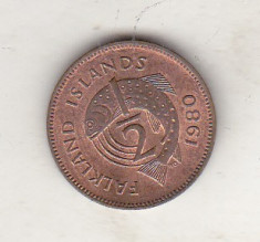 bnk mnd Insulele Falkland 1/2 penny 1980 foto