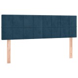 Cumpara ieftin Tablii de pat, albastru inchis, 144x5x78/88 cm, catifea