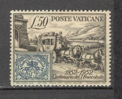 Vatican.1952 100 ani marca postala SV.404 foto