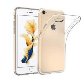 SET Husa protectie din silicon transparent (Gel TPU)+ Folie sticla 3D Neagra IPHONE 7