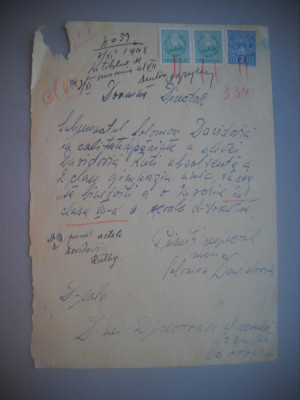 HOPCT DOCUMENT VECHI NR 492 RUTI DAVIDOVICI-EVREU-SCOALA NR 3 FETE BOTOSANI 1948 foto