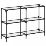 Cumpara ieftin Masuta de cafea blat din sticla transparenta 118,5x30x81cm otel