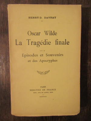 OSCAR WILDE LA TRAGEDIE FINALE-HENRY DAVRAY foto