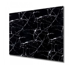 Set 10x Panou decorativ autocolant 60x60 cm, 3.6 mp, tip Marmura Neagra, lavabil, usor de intretinut