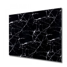 Set 10x Panou decorativ autocolant 60x60 cm, 3.6 mp, tip Marmura Neagra, lavabil, usor de intretinut
