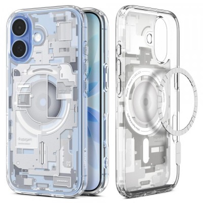 Husa MagSafe pentru Apple iPhone 17, Spigen, Ultra Hybrid Zero One, Alba foto