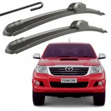 Cumpara ieftin Set 2 Ștergătoare Parbriz Flat Dedicate Toyota Hilux 7 AN10/AN20/AN30 (2005-2015), Prindere Hook (C&acirc;rlig)
