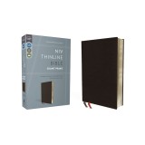 NIV, Thinline Bible, Giant Print, Bonded Leather, Black, Red Letter Edition