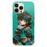 Husa compatibila cu Apple iPhone 15 Pro Max model Izuku Midoriya My Hero Academia, Silicon, TPU, Viceversa, Transparent, Carcasa