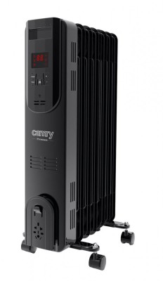 Calorifer electric cu ulei, 1500 W, 7 elementi, telecomanda, display LED, negru, Camry CR7812 foto