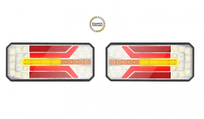 Set Lampi stop camion LED cu semnalizare dinamica SL-5005 12-24V