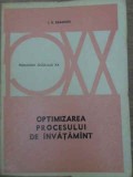 Optimizarea Procesului de Invatamant - I.K. Babanski, Didactica si Pedagogica, 1979, Pedagogie, Romana, 279pg
