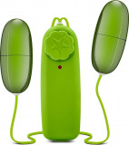 Ou Vibrator Dublu Pop Eggs, Multispeed, ABS, Verde