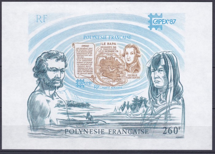 DB1 Expo Capex 1987 Polinezia Franceza Vancouver Descopera Polinezia SS MNH