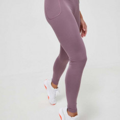 Under Armour leggins de antrenament Motion femei, culoarea violet, neted