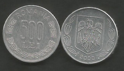 ROMANIA 500 LEI 2000 [01] XF+ , livrare in cartonas foto