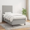 VidaXL Pat box spring cu saltea, gri deschis, 80x200 cm, textil 3141569