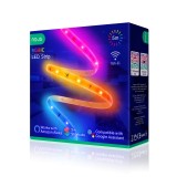 Banda LED Nous Wifi RGBIC F4, 5 m, Smart, Sincronizare Muzica