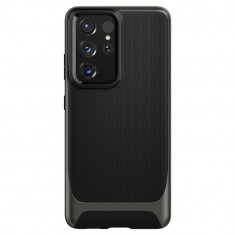 Husa Antisoc Spigen Neo Hybrid pentru Samsung Galaxy S21 Ultra 6.8&amp;quot;, Gunmetal Gri foto