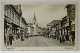 ORADEA , STRADA RAKOCZI , CLADIRI CU MAGAZINE LA PARTER , CARTE POSTALA ILUSTRATA , 1925