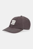 P.E Nation șapcă de baseball din bumbac Monogram culoarea gri, cu imprimeu, 252A108