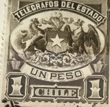 Timbre America Interbelica TMB1AMC Chile 1 pesos