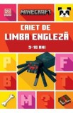 Caiet de engleza Minecraft 9-10 ani, Dan Whitehead, Jon Goulding, editia 2023, educativ, pentru copii