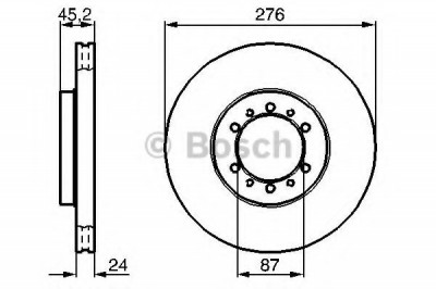 Disc frana MITSUBISHI PAJERO II Canvas Top (V2_W, V4_W) (1990 - 2000) BOSCH 0 986 478 844 foto