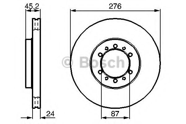 Disc frana MITSUBISHI PAJERO II Canvas Top (V2_W, V4_W) (1990 - 2000) BOSCH 0 986 478 844