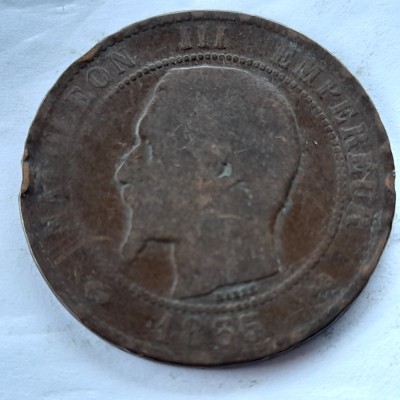 Franta 10 centimes 1955 B Napoleon III foto